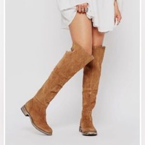 Free People Cambria Suede Over the Knee Boots